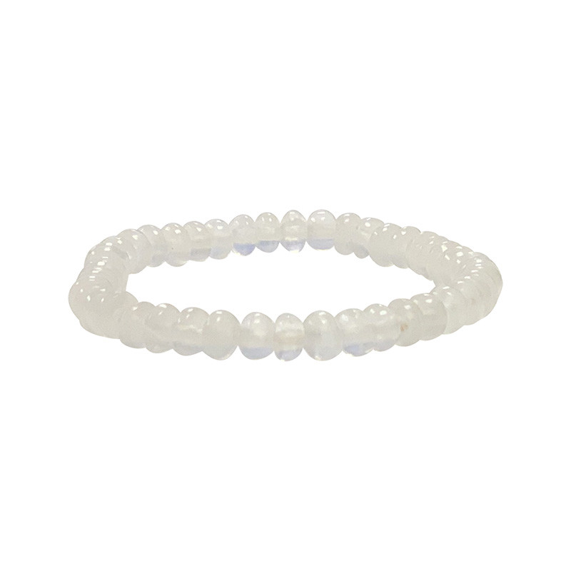 Bracelet selenite pastille 4 x 6 mm